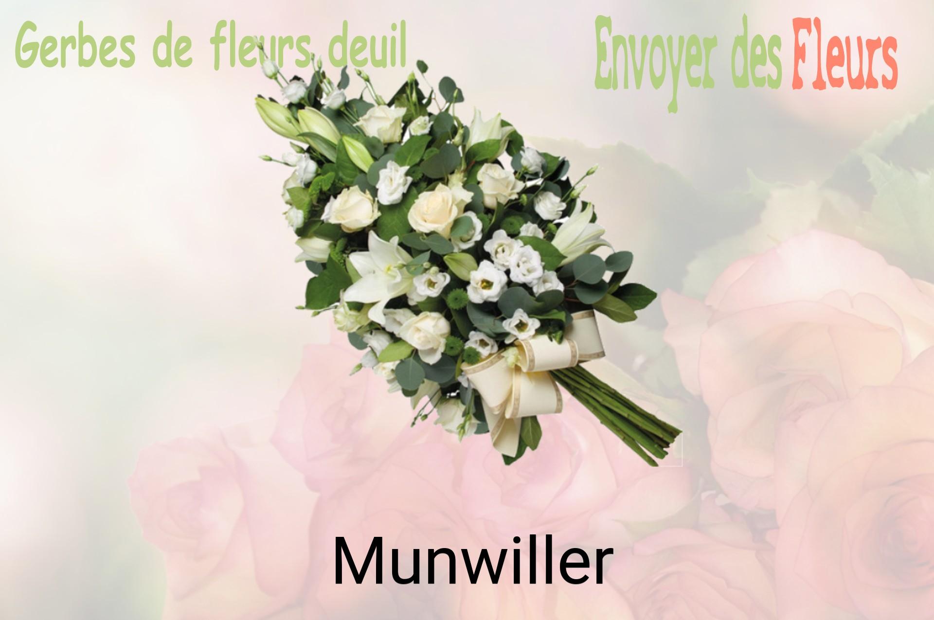 Gerbe de fleurs de deuil livrée à Munwiller